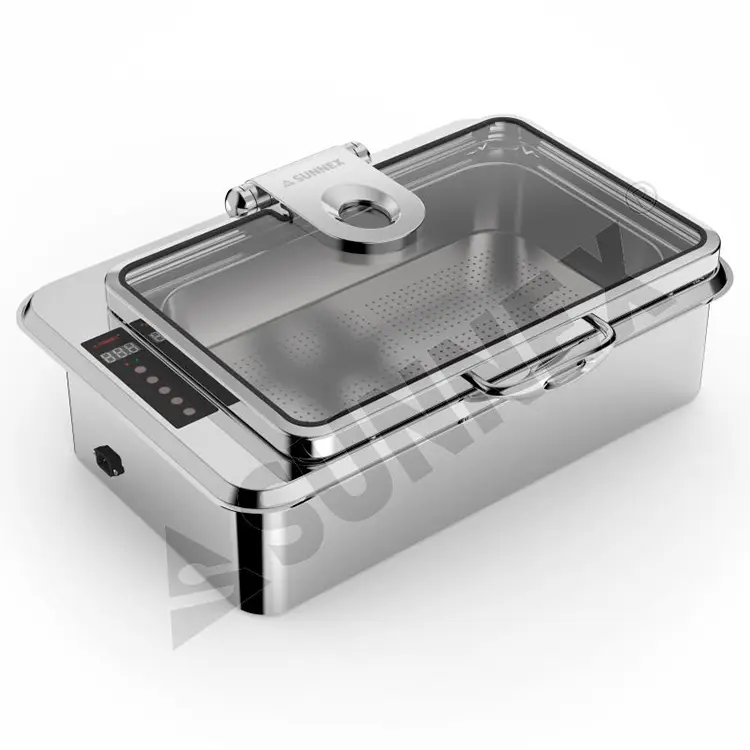 Paslanmayan polad 8.5L quraşdırılmış bufet chaffer